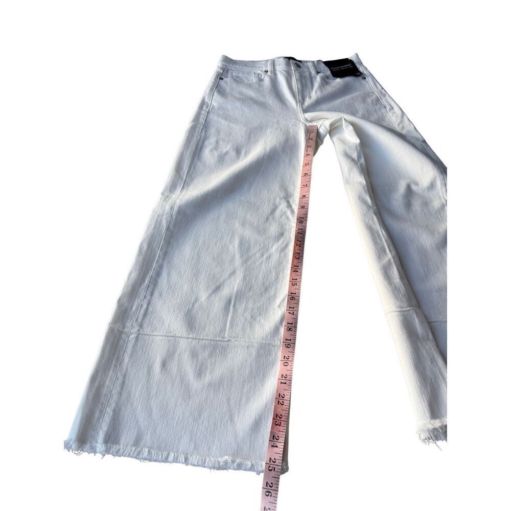Banana Republic High Rise Wide Leg Cropped Pants In White - Picture 5 of 8